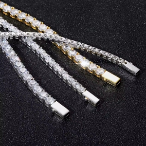 Chaîne Tennis Micro Pavé en Zircon Cubique 5A 3mm 4mm 5mm 6mm, Collier CZ Iced Out Bling Hip Hop pour Femmes et Hommes - Product Image 6