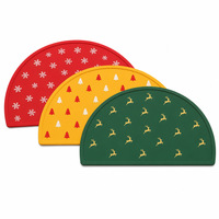 Tapis de table 3-en-1 en silicone pour enfants, thème Noël, qualité alimentaire, antidérapant, résistant à la chaleur, pour la cuisine et l'artisanat à la maison