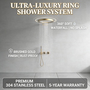 Conjunto de Ducha de Pared para Baño en Oro Cepillado - Product Image 6