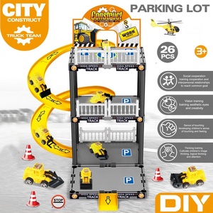 Bricolage à assembler Construction ferroviaire Parking Lot jouet enfants ingénierie camion course <span class=keywords><strong>voiture</strong></span> fente jouet rampe piste Parking <span class=keywords><strong>Garage</strong></span> jeu ensemble - Product Image 2