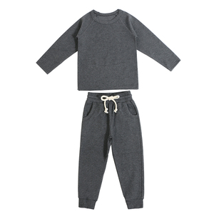Gepersonaliseerde katoenen babykledingsetjes voor jongens, winter, trui met ronde hals en broek, lange mouwen, kinderkledingset - Product Image 6