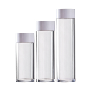 Прозрачные пластиковые флаконы для кормов для животных, цилиндрические бутылки для капсул и таблеток на 30 и 60 капсул - Product Image 1