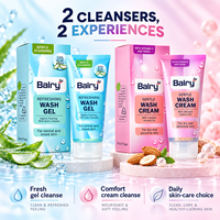 Ensemble de nettoyants pour le visage Balry en 2 pièces, crème nettoyante, nettoyant visage doux pour tous les jours pour les peaux normales, mixtes, sèches et sensibles, 150 ml chacun