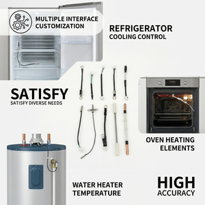 Sıcaklık Sensörü Kablosu Bakır Özlü Silika Jel İzolasyonlu Silikon Kılıf 220V Ev Aletleri ve Otomotiv İçin Uygun - Product Image 2