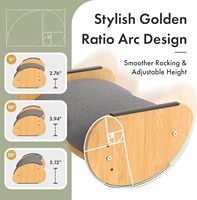 Repose-pieds en bambou sous le bureau avec coussin 3-en-1, repose-pieds ergonomique réversible en bois pour le travail au bureau