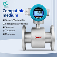 Débitmètre électromagnétique numérique LCD avec précision de 0,5 %, impulsions 4-20 mA/RS485 Modbus OEM IP65 pour la mesure de l'eau et des liquides