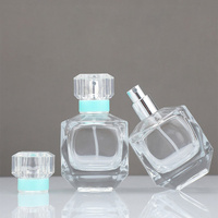 Vente en gros de flacons de parfum vides en forme de diamant de 50 ml, contenants en verre écologiques avec logo personnalisé et boîte cadeau