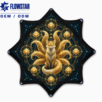 Bandana carrée réactive aux UV, imprimée sur mesure, motif étoile de danse, pour merch de festival de musique
