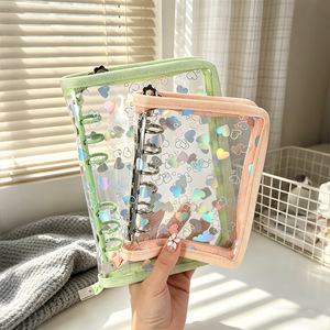Carnet créatif en PVC transparent avec motif laser, classeur A5 A6 A7 M5, cadeau de bureau tendance - Product Image 4