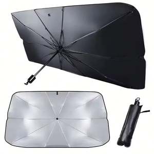 Parasol pare-soleil personnalisé avec logo, protection UV, pour pare-brise de différentes voitures, pare-soleil pliable portable pour voiture - Product Image 2