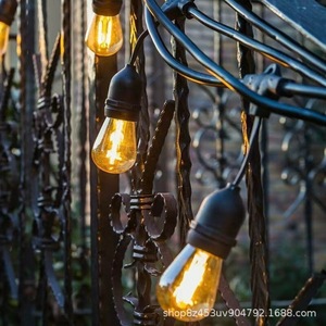 Led Light <b>Strings</b> E26 E27 Outdoor Waterproof Plastic Lamp Body 50000 Hours Lifespan For <b>Garden</b> Party Wedding Decoration - Product Image 2