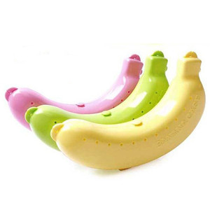 Caja de almacenamiento de alimentos con forma de plátano, contenedor cubierto de plástico, color amarillo, verde, rosa, para guardar frutas, diseño portátil de tamaño pequeño - Product Image 2