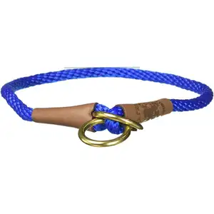 Hot Blue Adjustable Quick Release Mountain Choke Rope Slip Dog Collar for dogs