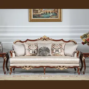 العربية حار بيع أريكة لغرفة المعيشة أريكة, خشب البتولا المصمت الحرير كلاسيكي طقم أريكة