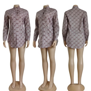 Chemise Imprimée Simple à Boutonnage Simple pour Femme, Style Vintage Décontracté, en Coton Respirant - Product Image 5