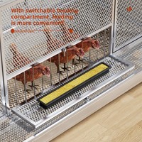 Jaula para Mascotas de Malla Metálica Plegable, Tamaño Grande, Anti-ratones, Anti-cerzos, Jaula para Pollos, Gallinero para Uso Doméstico y Exterior, Cría de Aves de Corral
