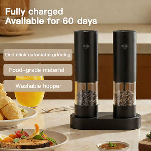 <span class=keywords><strong>Molinillo</strong></span> <span class=keywords><strong>de</strong></span> <span class=keywords><strong>Pimienta</strong></span> y Sal Eléctrico Automático Recargable por USB <span class=keywords><strong>de</strong></span> 70 ml, Color Negro, con Grosor <span class=keywords><strong>de</strong></span> Molienda Ajustable - Product Image 4