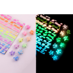 Bandes de papier origami lumineuses pour étoiles, bandes de papier étoiles colorées, bandes de papier origami étoiles scintillantes, papier pliable coloré pour décoration - Product Image 1