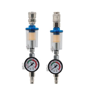 OMCH Spray Gun air Flow Regulator <b>Gauge</b> In-line Oil Water Trap Filter Separator JP/EU/US Adapter Pneumatic Tools for Airbrush - Product Image 1