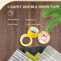 Ruban adhésif double face en maille polyester, personnalisé, sans résidu, jaune, blanc, transparent, adhésif acrylique sensible à la pression, pour tapis