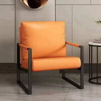 Modernes Chesterfield PU-Ledersofa mit Gestepptem Design Metallbeine Einsitzer - Komfortable Sitzgelegenheit für Wohnzimmer Büro Hotel