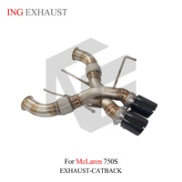 ING SUS304 Échappement droit pour McLaren 750S M840T 4.0T 2023+ |   Échappement de course Z-Pipe avec embouts, vente en gros