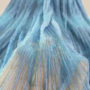 Tul Metálico Plisado que Cambia de Color en Tonos Azules para <span class=keywords><strong>Vestidos</strong></span> de Fiesta - Product Image 4