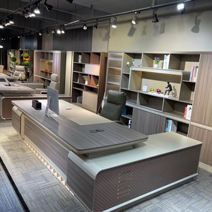 Venta al por mayor de fábrica, muebles de oficina de madera de lujo, mesa de oficina ejecutiva, gerente moderno, escritorio de oficina Ceo de lujo - Product Image 2