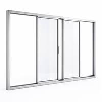 Ventana Corredera de Aluminio con Rotura de Puente Térmico, Doble Acristalamiento, Vidrio Low-E, Insonorizada, Impermeable, Tamaño Personalizado, Precio de Fábrica