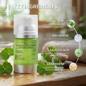 <span class=keywords><strong>โฟม</strong></span><span class=keywords><strong>ล้าง</strong></span><span class=keywords><strong>หน้า</strong></span>สูตรอ่อนโยนสำหรับผิวเป็นสิว ด้วยสารสกัดจากกรดอะซิแอติกและใบบัวบก ช่วยควบคุมความมัน ลดสิว ผิวกระจ่างใส ทำความสะอาดล้ำลึก และเติมความชุ่มชื้น - Product Image 2