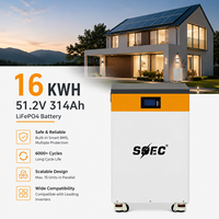 Système de stockage d'énergie domestique SOEC 16 kWh 51,2 V 314 Ah LiFePO4, batterie LFP à cycle profond avec BMS intelligent, plus de 6000 cycles
