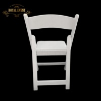 Prix d'usine chaise pliante de jardin en plein air chaise empilable en résine plastique blanche chaise de salle à manger de mariage pour réception d'événements de fête