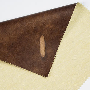 قماش جلد صناعي ريترو ثنائي اللون بملمس ناعم ومقاوم للماء ومغسول ومتدرج اللون للملابس والفساتين - Product Image 2