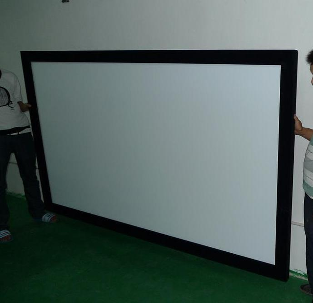 Wholesale Customization 100" 120" 16:9 Best Quality Fixed Frame PET Crystal 3D 4K UST ALR Projection Screen