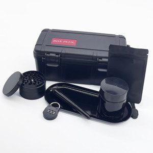 Smoking supplies tobacco rolling tray Waterproof Plastic Smoking pipe grinder set with box