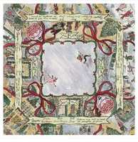 Tapis de Mahjong Américain Professionnel de Noël avec Règles Imprimées, Guide Charleston, Thème Hiver Festif, Tapis de Table Antidérapant