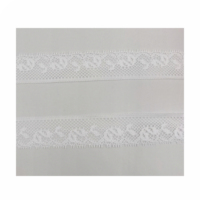Bande de dentelle fine florale non extensible de 1,3 cm en nylon pour bordure de vêtement