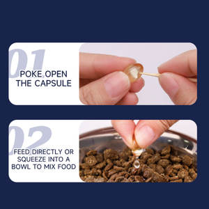 Suppléments oméga-3 à l'huile de poisson et de saumon pour animaux de compagnie pour chien, chat, soins des articulations, soins de la peau, anti-épilation, immunité, soins de santé pour animaux de compagnie - Product Image 4