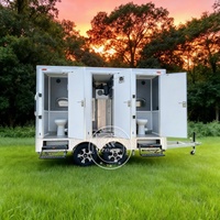 ZZKNOWN Unité de salle de bain portable avec douche et toilettes Cabine de toilette mobile de luxe pour la location d'événements en plein air et les mariages