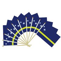 Drapeau de Curaçao à agiter à la main 14*21cm avec tige en bois, impression numérique sur polyester, style très populaire mondial, vente en gros