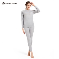 Alpine PRO Monos de esquí transpirables de secado rápido para mujer Conjunto de ropa interior térmica sin costuras para equipo de nieve de invierno