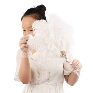 Bouquet de mariée Vintage en plumes d'autruche des années 1920, Bouquet de demoiselle d'honneur en cristal 20s Gatsby Bouquet de <span class=keywords><strong>mariage</strong></span> à clapet - Product Image 3