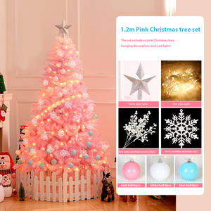 Vente flash : Arbre de Noël rose de 1,2 m, ensemble d'arbre de Noël, décoration de Noël - Product Image 2