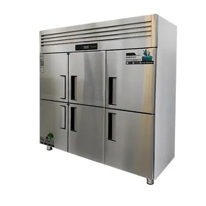 ตู้เย็นสแตนเลสแบบตั้งตรงตู้แช่แข็งเชิงพาณิชย์แบบ1000L สำหรับร้านอาหารขนาดใหญ่ตู้เย็น