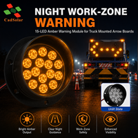 Module d'avertissement de remplacement CadSolar 100mm 15 LED ambre pour flèche de signalisation de camion, pour travaux routiers