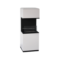 Cheminée autoportante Bio-éthanol FD190, poêle à éthanol, cheminée autoportante d'intérieur avec verre trempé