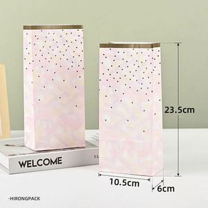 Custom Strong Classic Kraft Square Paper <b>Bags</b> for Food Champagne <b>Bread</b> Offset Printing Self Adhesive Seal Wholesale Packaging - Product Image 5