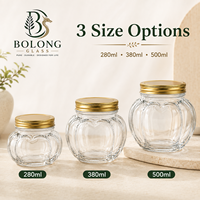 Lot de 3 bocaux en verre en forme de tomate avec couvercle doré, hermétiques, écologiques, non toxiques, pour cuisine et garde-manger, personnalisables avec logo, vente en gros