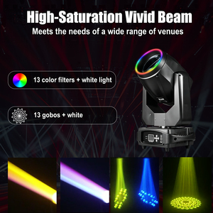 Projecteur à tête mobile 295W Beam 14R Prism King DMX512 avec anneau LED pour mariage, DJ, discothèque - Product Image 4