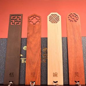High Quality Custom Wooden <b>Bookmark</b> Through-Carved Laser Printing Wood Crafts - Product Image 3